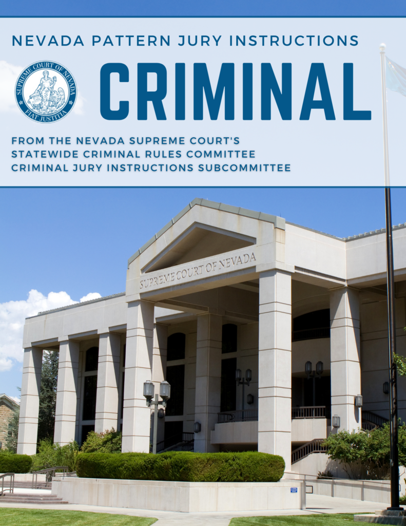 Nevada Pattern Criminal Jury Instructions Available As A Free Download ...